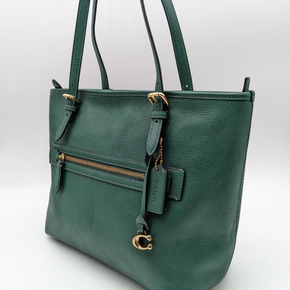 Coach Taylor pebbled leather tote - pine Green - Picture 8 of 16